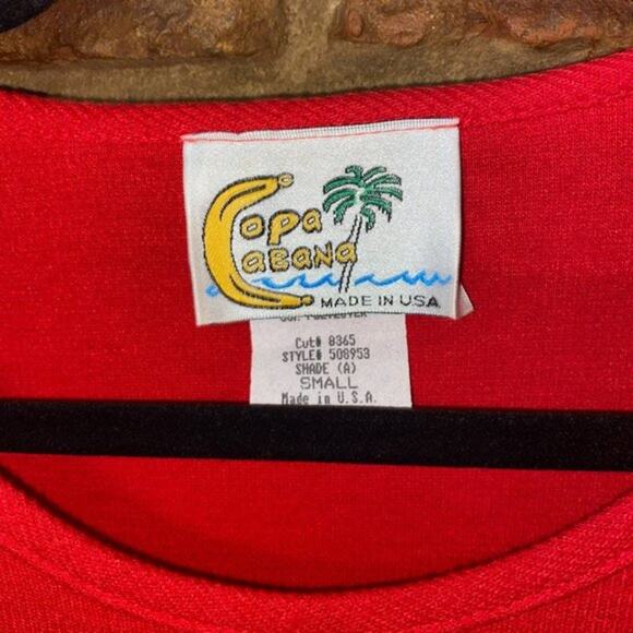 Vintage Copa Cabana Red Beaded Embellished Pullover Sweater Women's Size Small - Picture 5 of 7